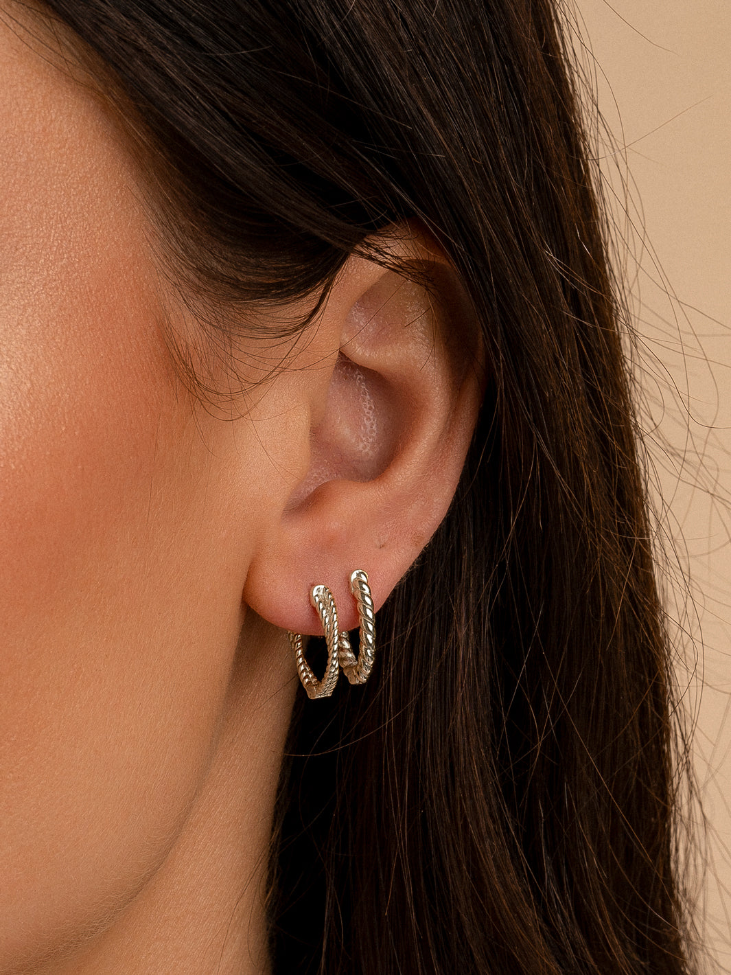 Twist silver earrings