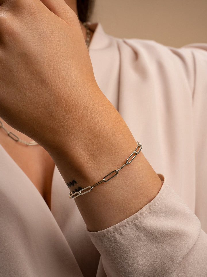 Long Link Bracelet Silver | Sparklinks