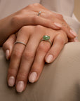 Twist Ring Green Aventurine - zilver