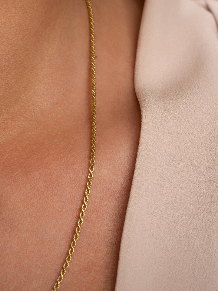 Rope necklace | Gold Plated