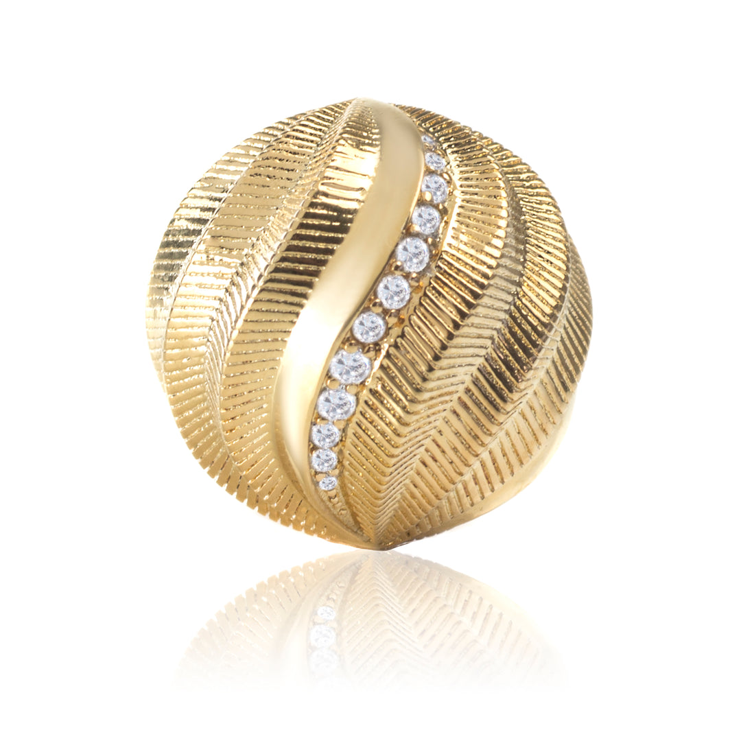 Gold - Swarovski Crystals Twisted ball - 20mm - Sparkling Jewels