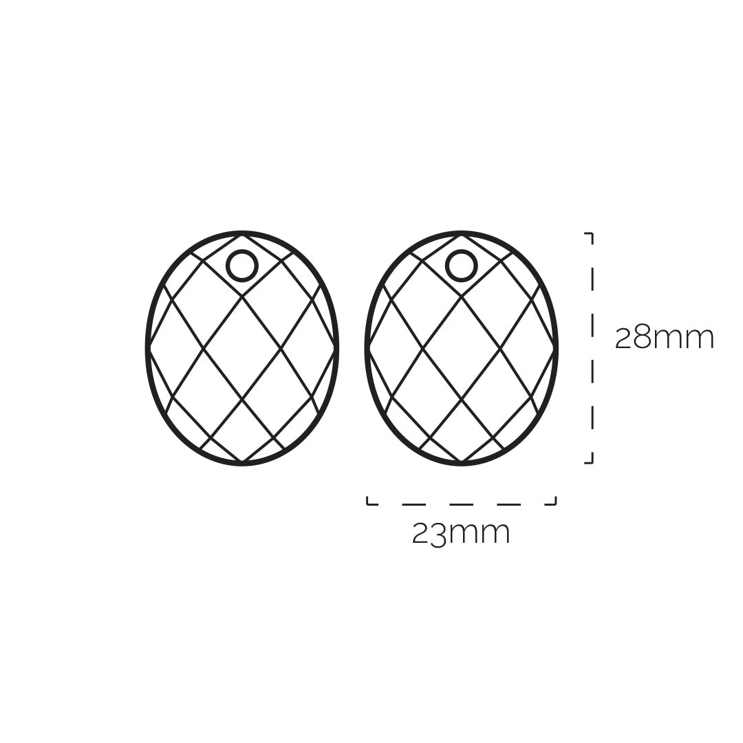 Ontdek de elegante schoonheid van de Amethyst Large Oval oorbel edelstenen - Gedetailleerde afmetingen en grafische weergave.