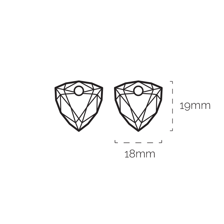 Ruby Quartz Trillion Cut Earring Gemstones